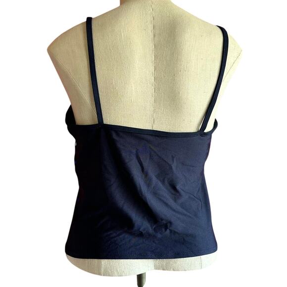 Womens Tankini Top Size Medium Stripes Swimwear Beach Pool Cruise Travel Swim - Picture 4 of 6